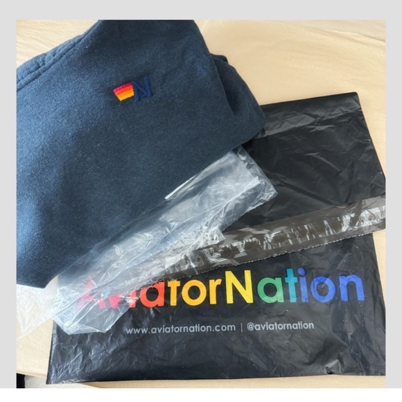 Aviator Nation Ninja Hoodie Sweatshirt Charcoal Grey Front Zip Pockets Size XL - Picture 13 of 16